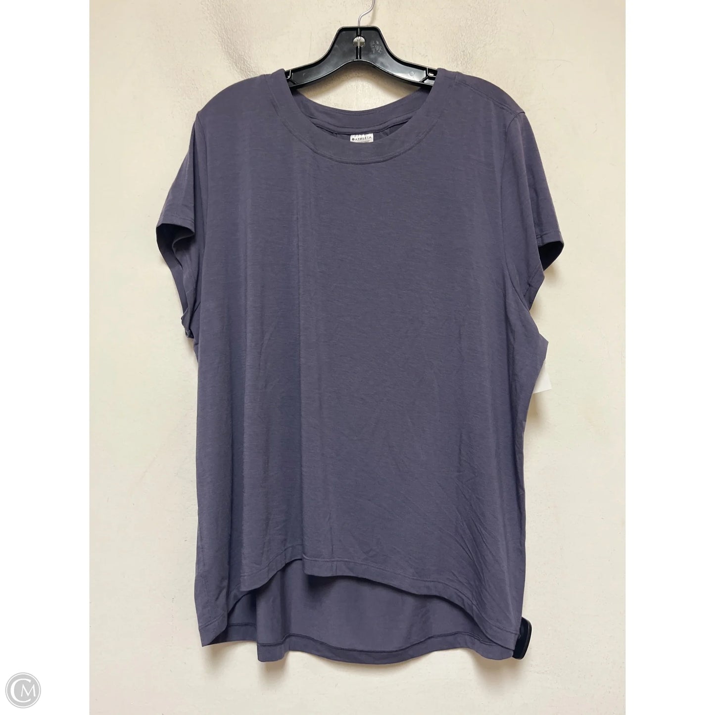 Athletic Top Short Sleeve By Athleta In Purple, Size: L