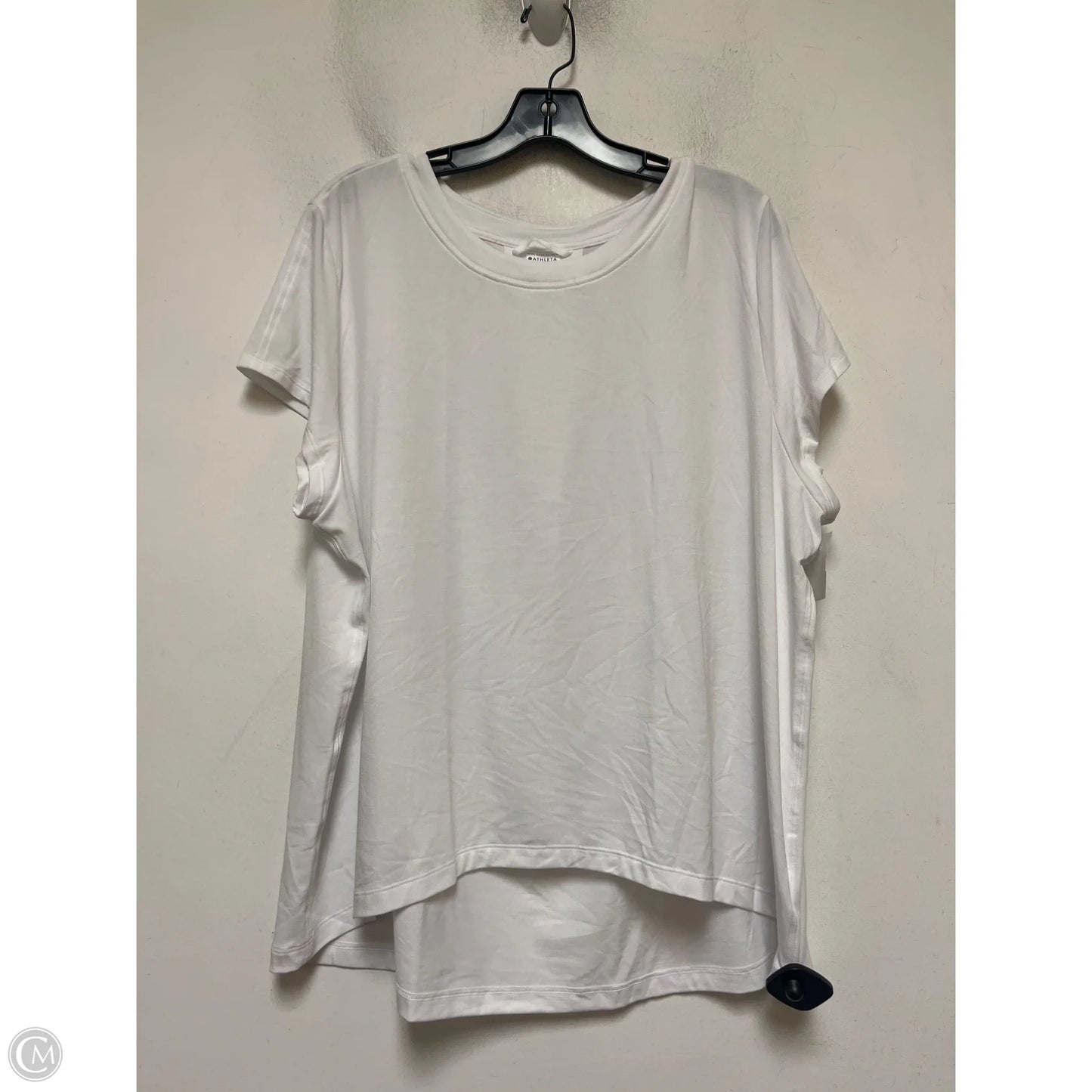 Athletic Top Short Sleeve By Athleta In White, Size: L