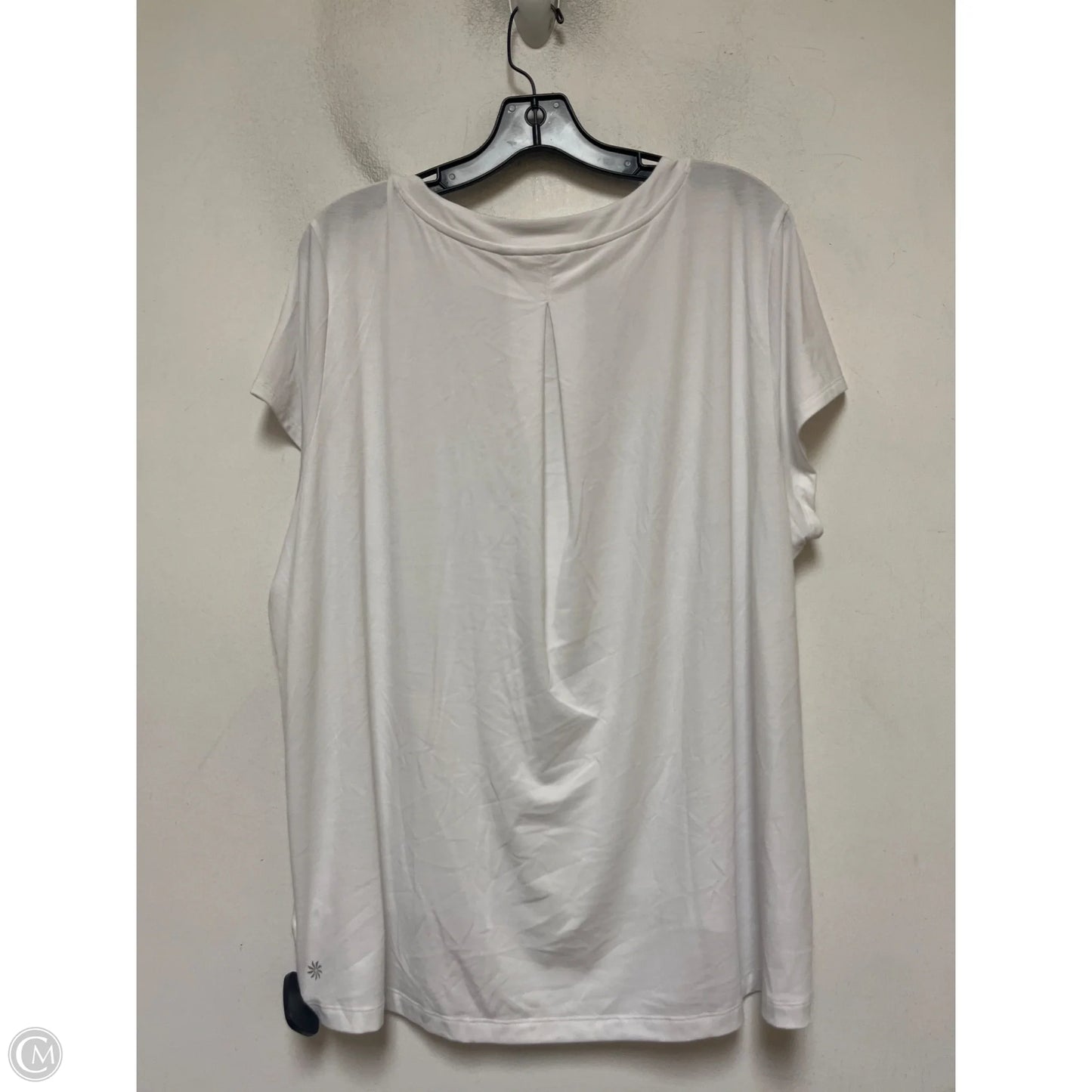 Athletic Top Short Sleeve By Athleta In White, Size: L