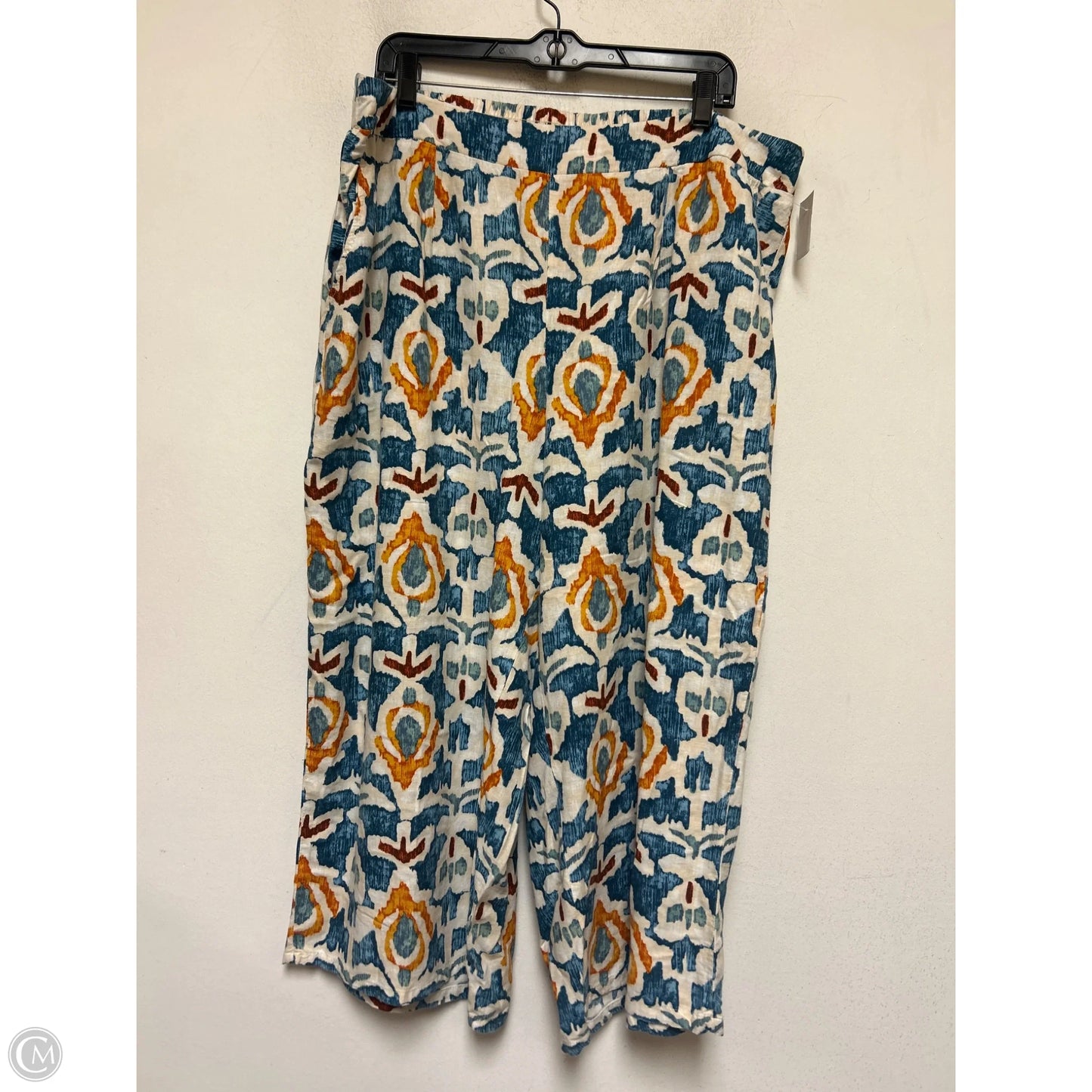 Pants Set 2pc By Christian Siriano In Blue & Orange, Size: 18