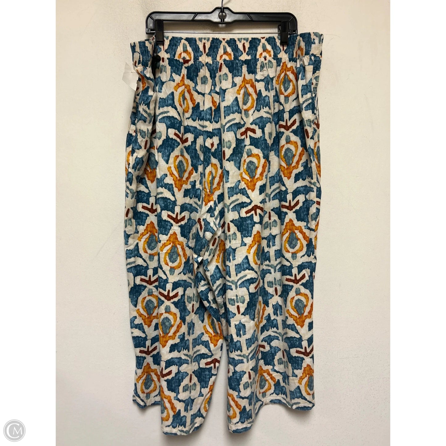 Pants Set 2pc By Christian Siriano In Blue & Orange, Size: 18