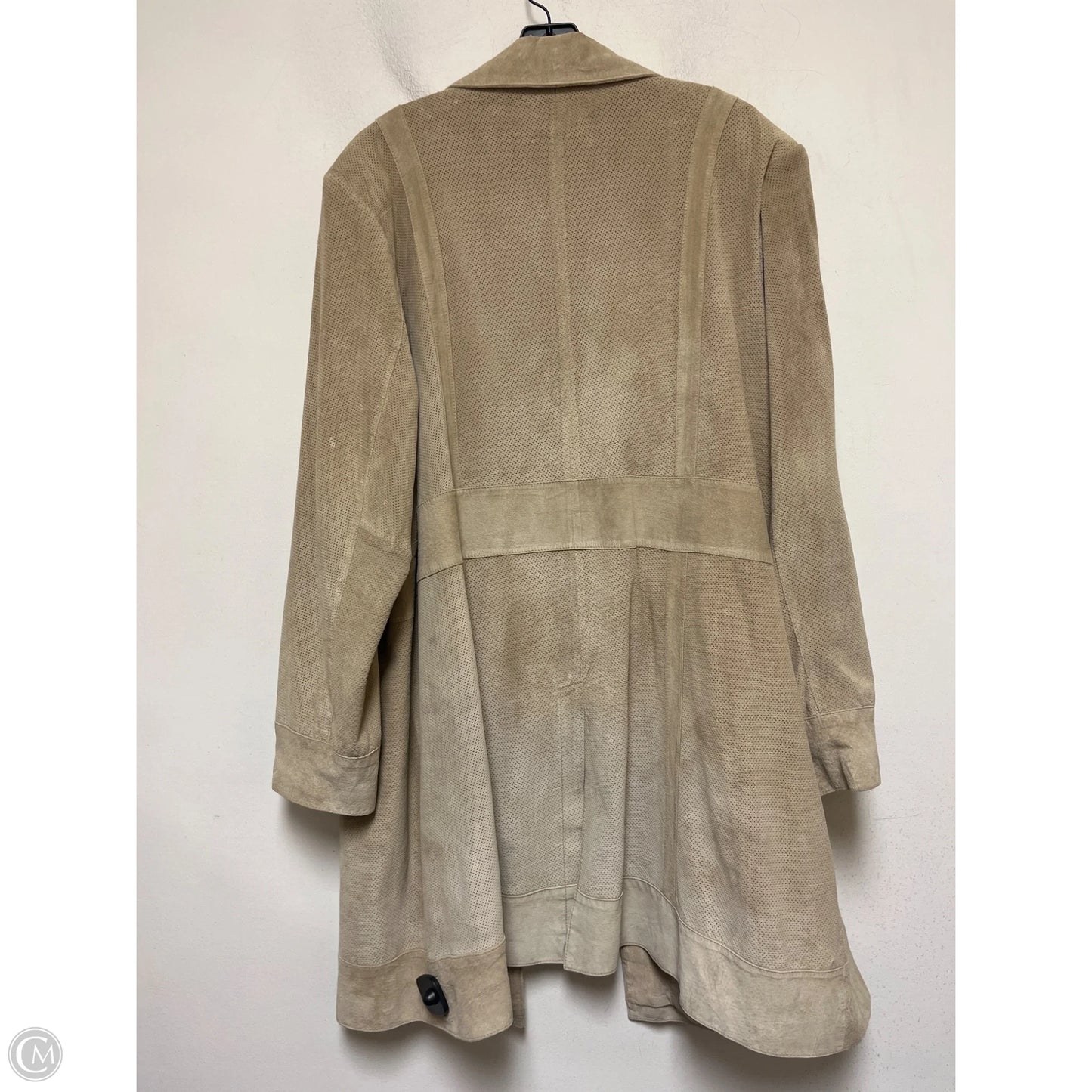 Coat Trench Coat By Venezia In Tan, Size: 3x