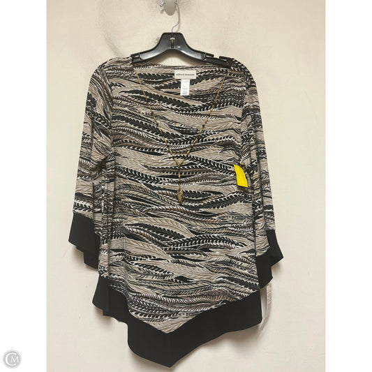 Top Short Sleeve By Alfred Dunner In Black & Tan, Size: S