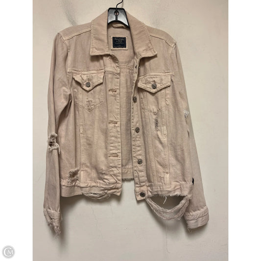 Jacket Denim By Abercrombie And Fitch In Pink, Size: L