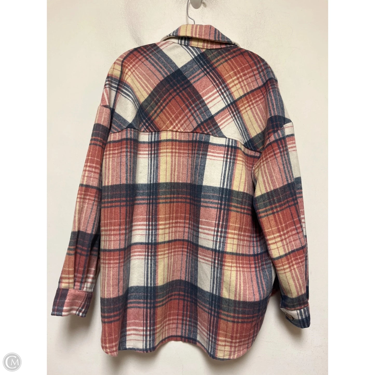 Jacket Shirt By Timing In Plaid Pattern, Size: S