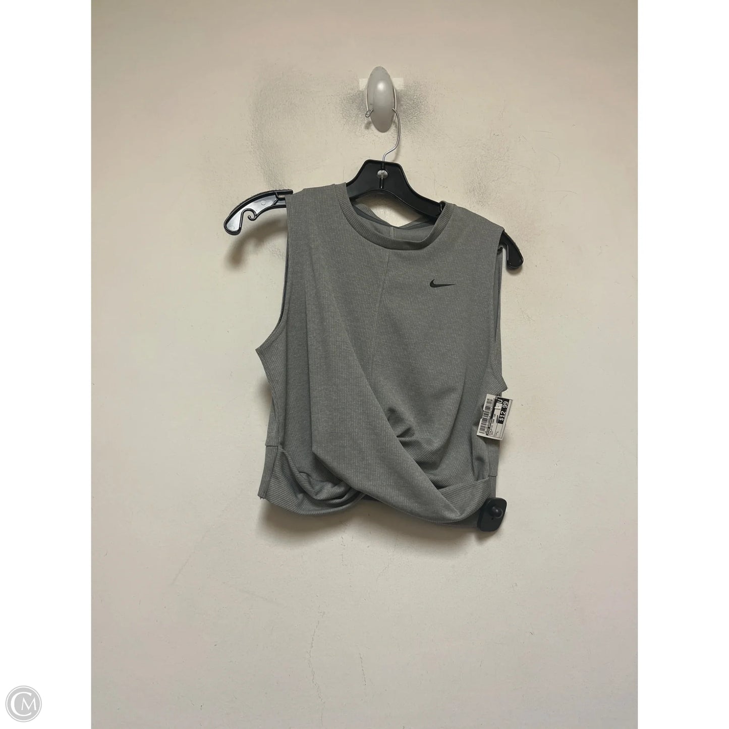 Athletic Tank Top By Nike Apparel In Grey, Size: L