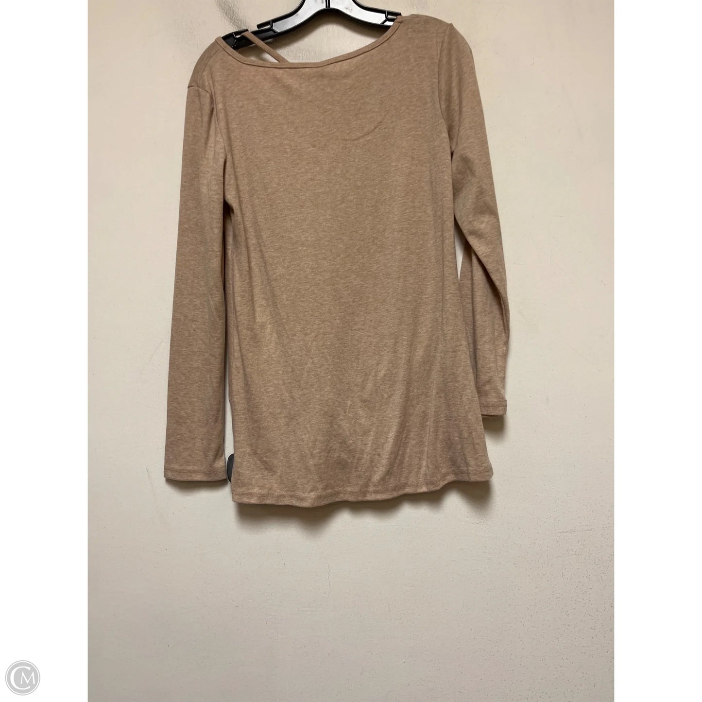 Top Long Sleeve Basic By Clothes Mentor In Tan, Size: S