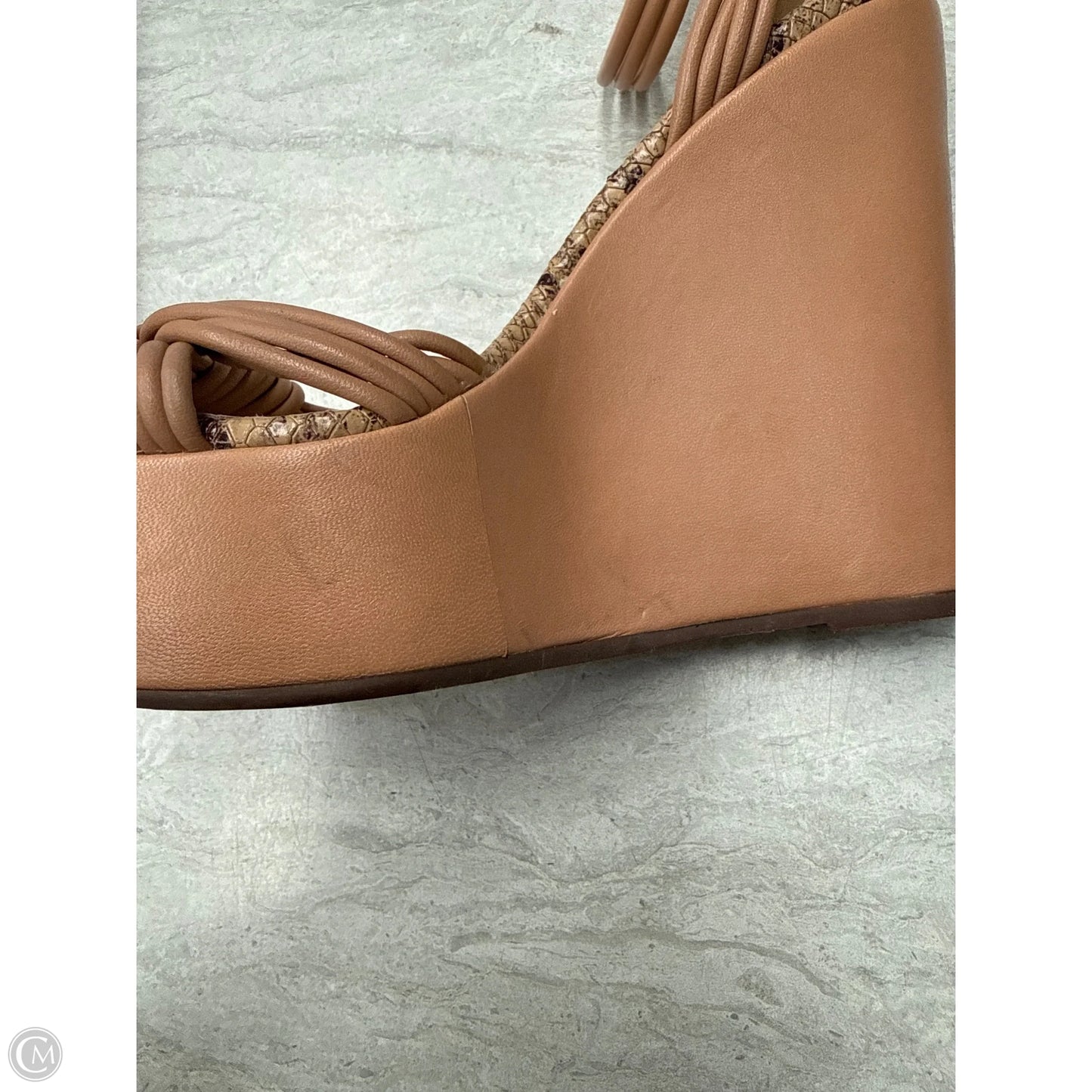Shoes Heels Wedge By Schutz In Snakeskin Print, Size: 6