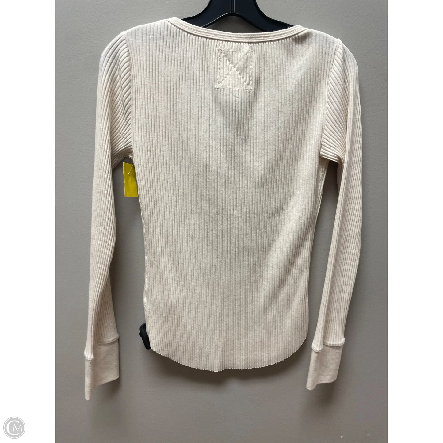 Top Long Sleeve By Aerie In Tan, Size: S