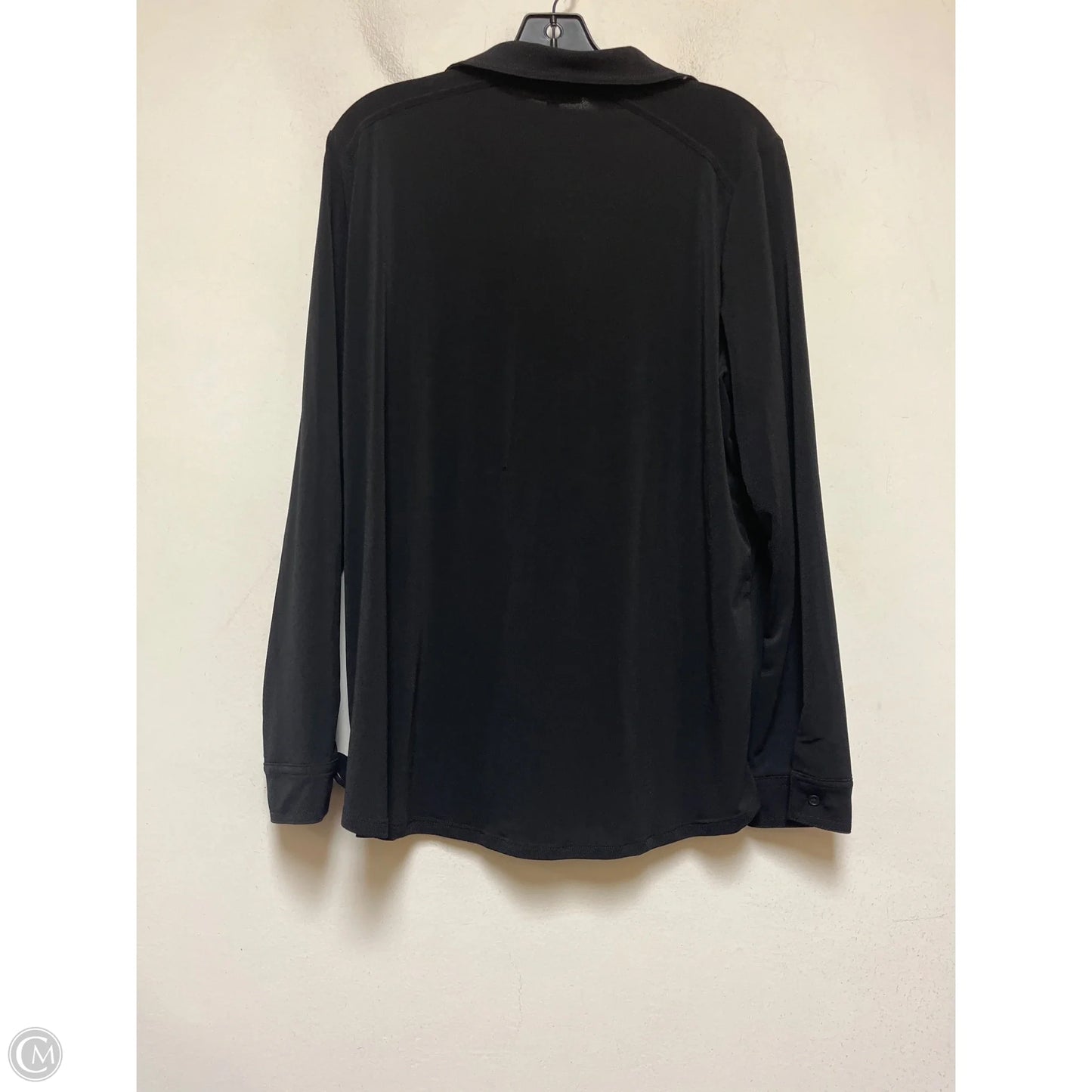 Top Long Sleeve By Adrianna Papell In Black, Size: Xl