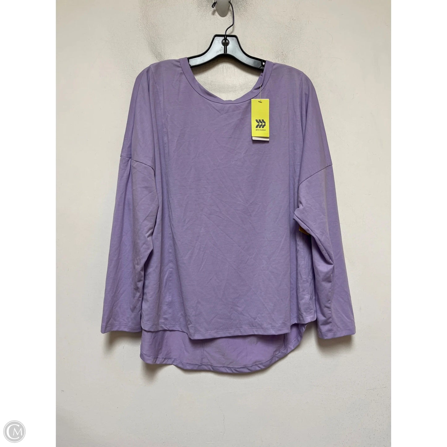 Athletic Top Long Sleeve Crewneck By All In Motion In Purple, Size: Xxl