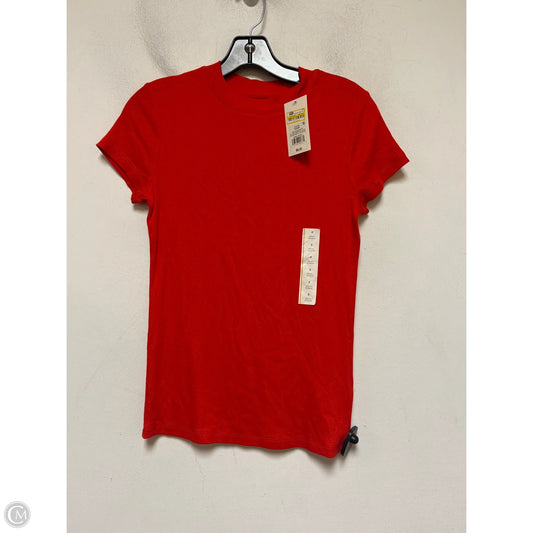 Top Short Sleeve Basic By A New Day In Red, Size: S