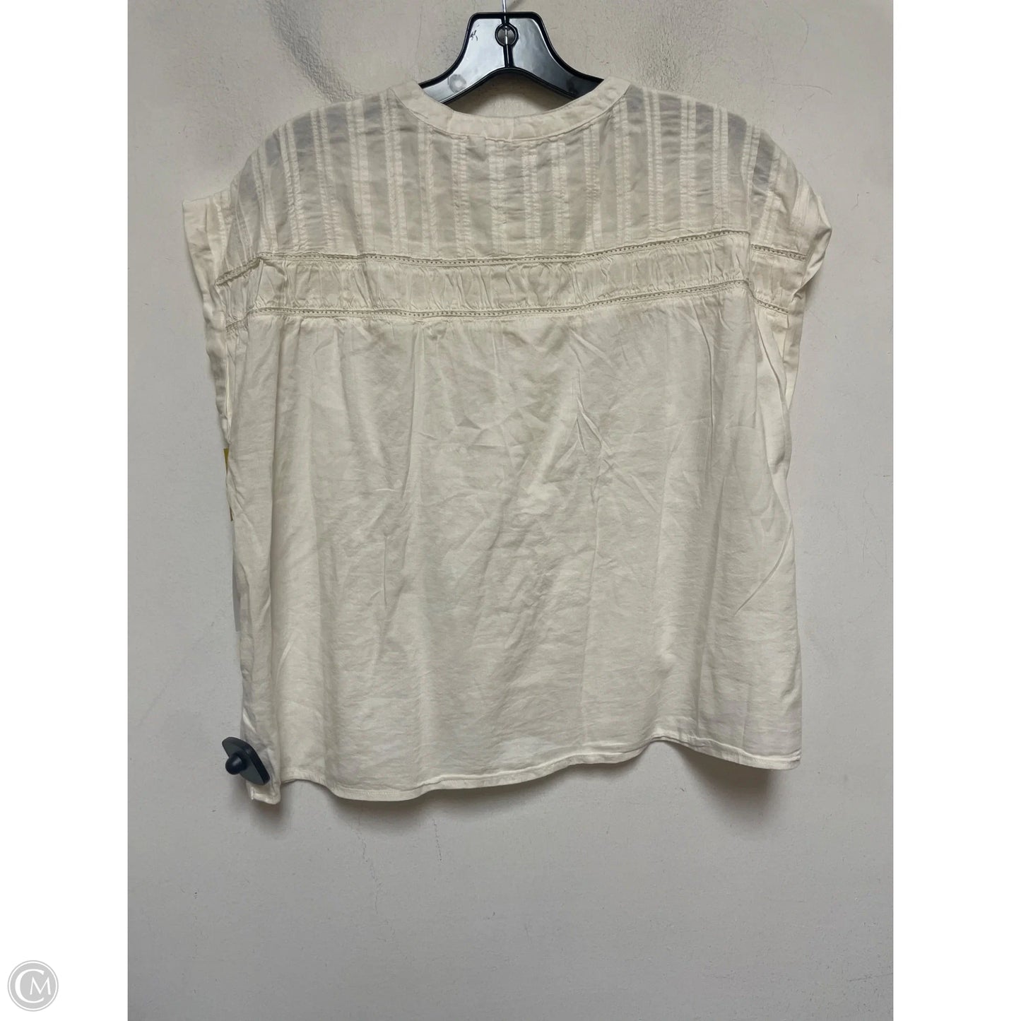 Top Sleeveless By Time And Tru In Cream, Size: M