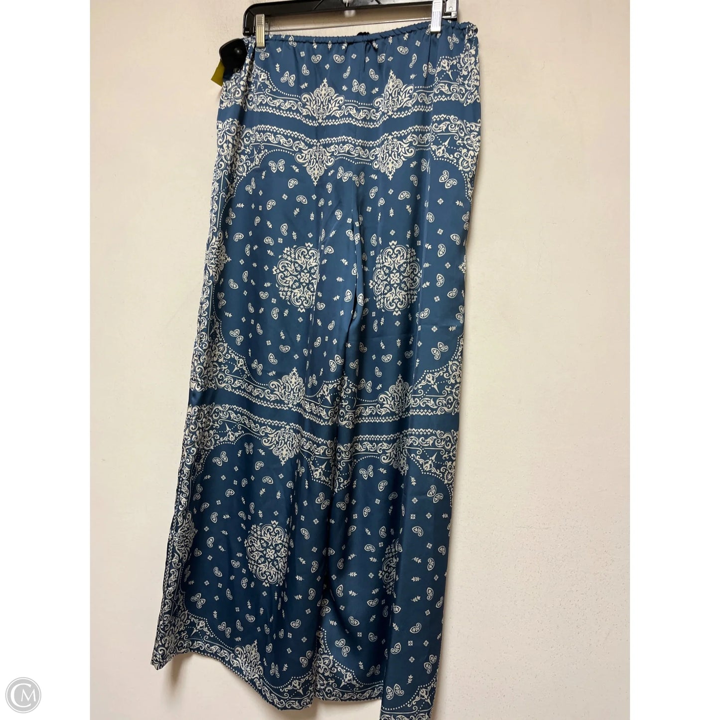 Pants Wide Leg By Gianni Bini In Blue & Cream, Size: 12