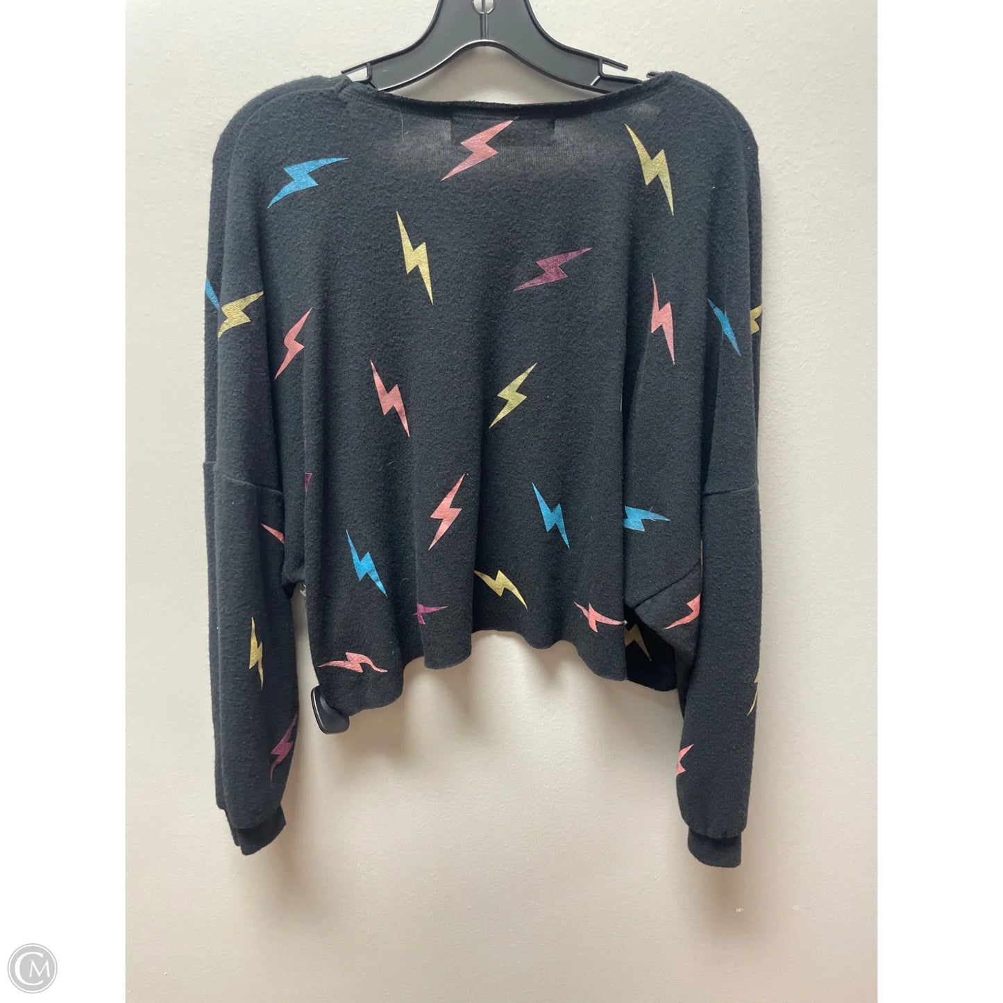 Top Long Sleeve By Vintage Havana In Black & Yellow, Size: M