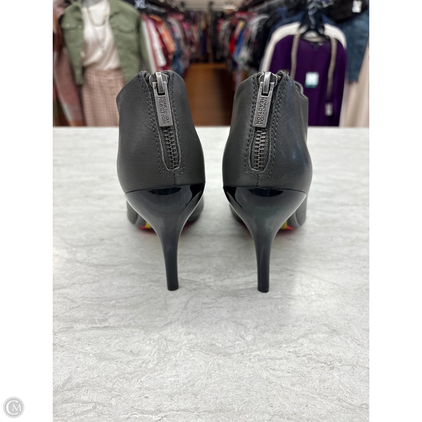 Boots Ankle Heels By Kenneth Cole Reaction In Grey, Size: 10