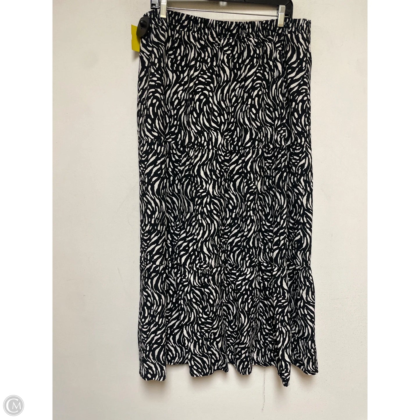 Skirt Maxi By Nine West In Black & White, Size: 16