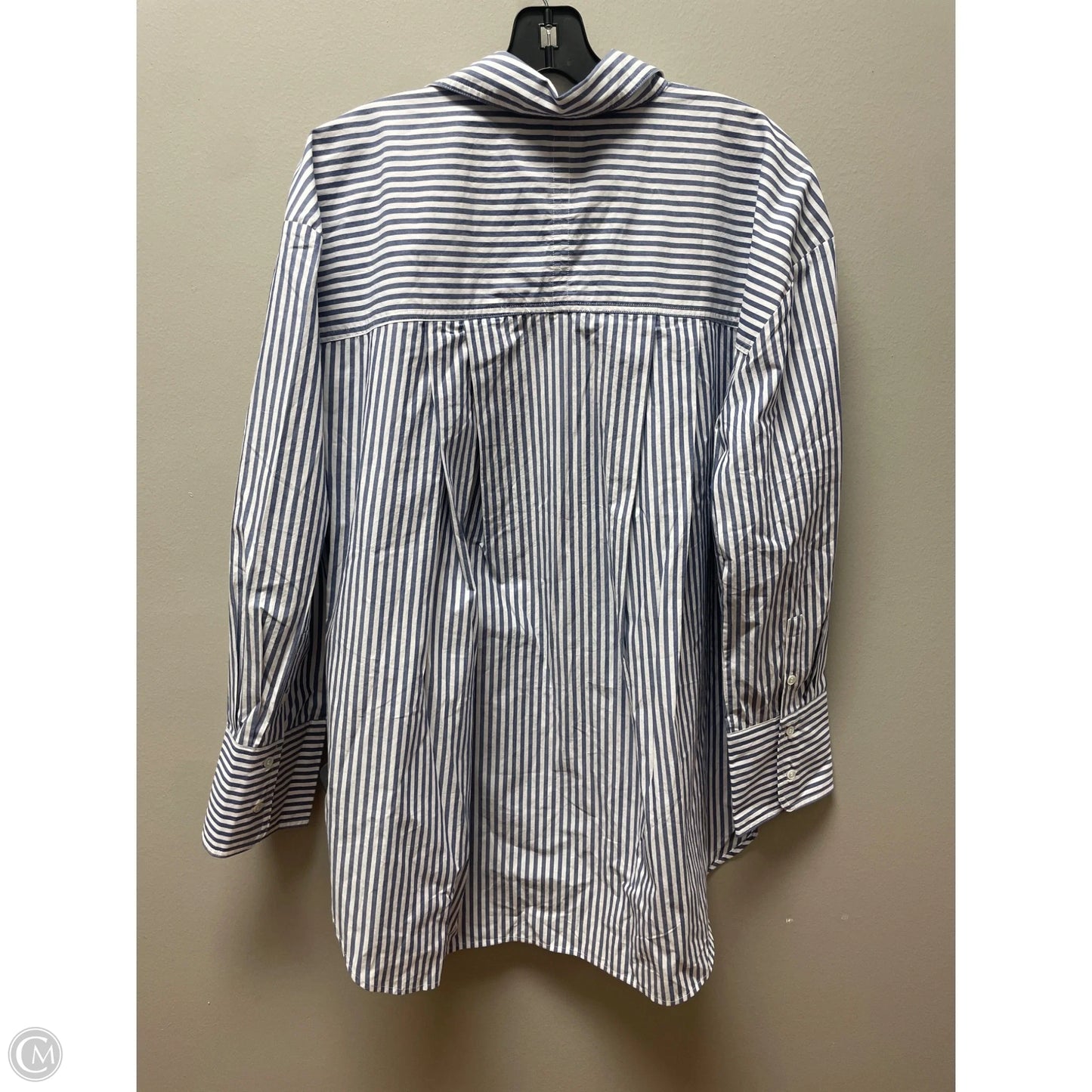 Top Long Sleeve By Banana Republic In Striped Pattern, Size: L