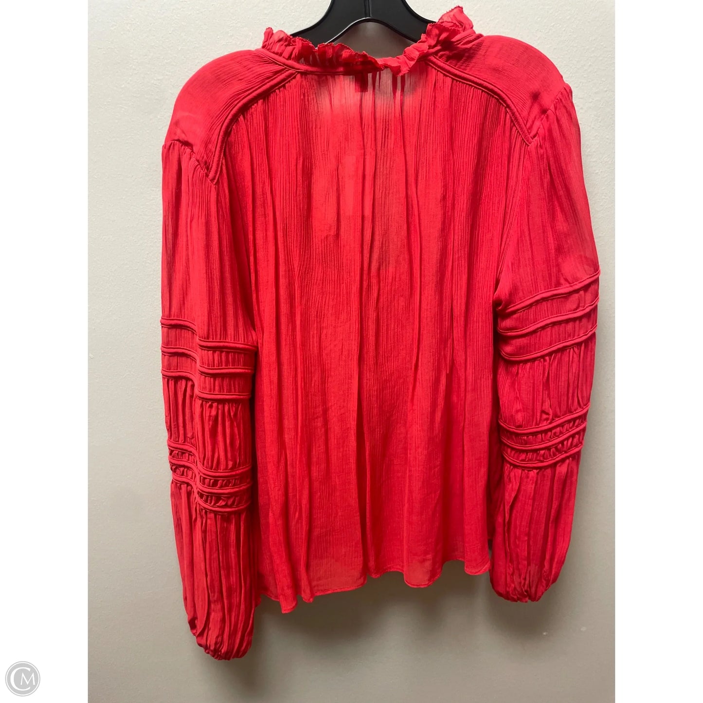 Top Long Sleeve By Banana Republic In Red, Size: M