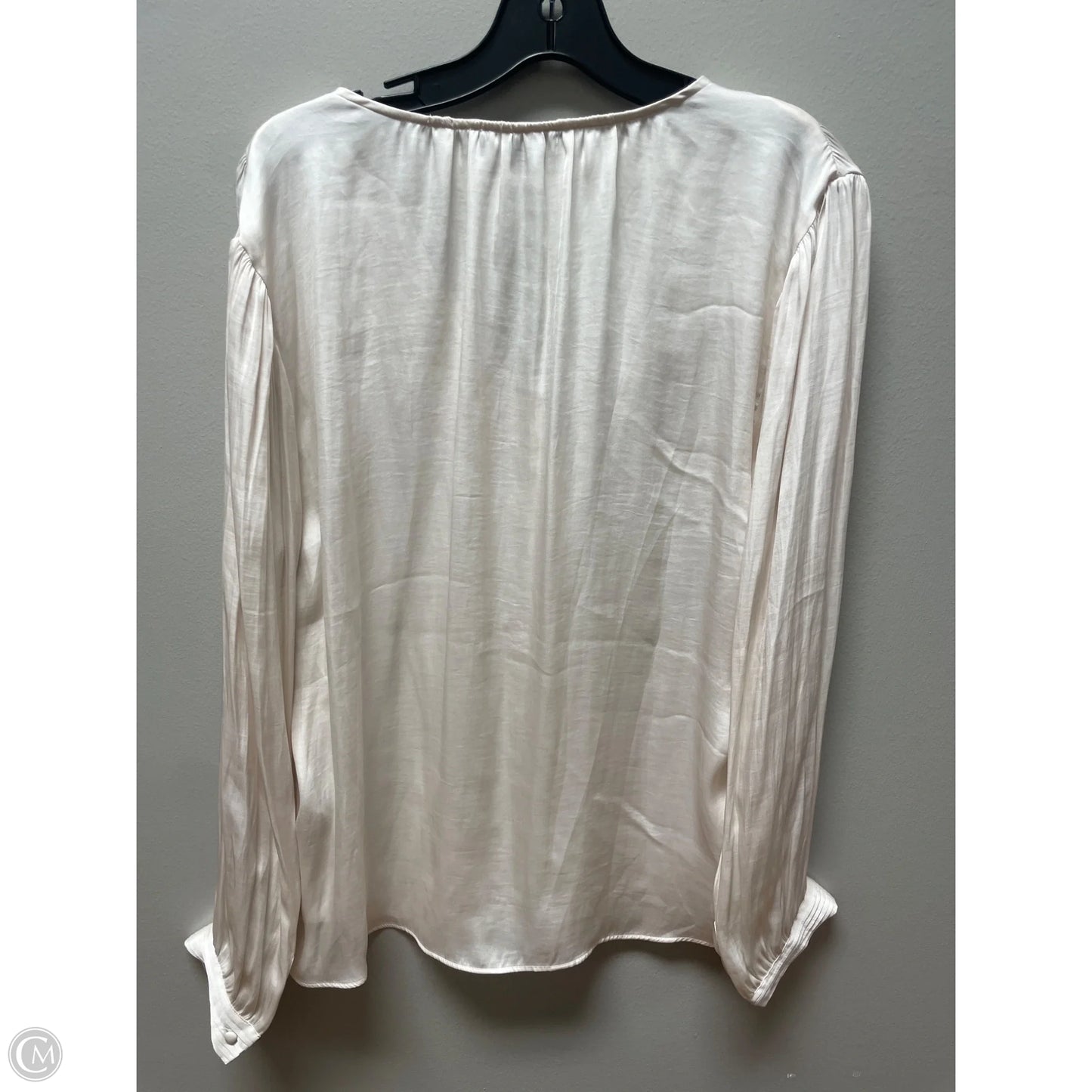 Top Long Sleeve By Banana Republic In Cream, Size: L