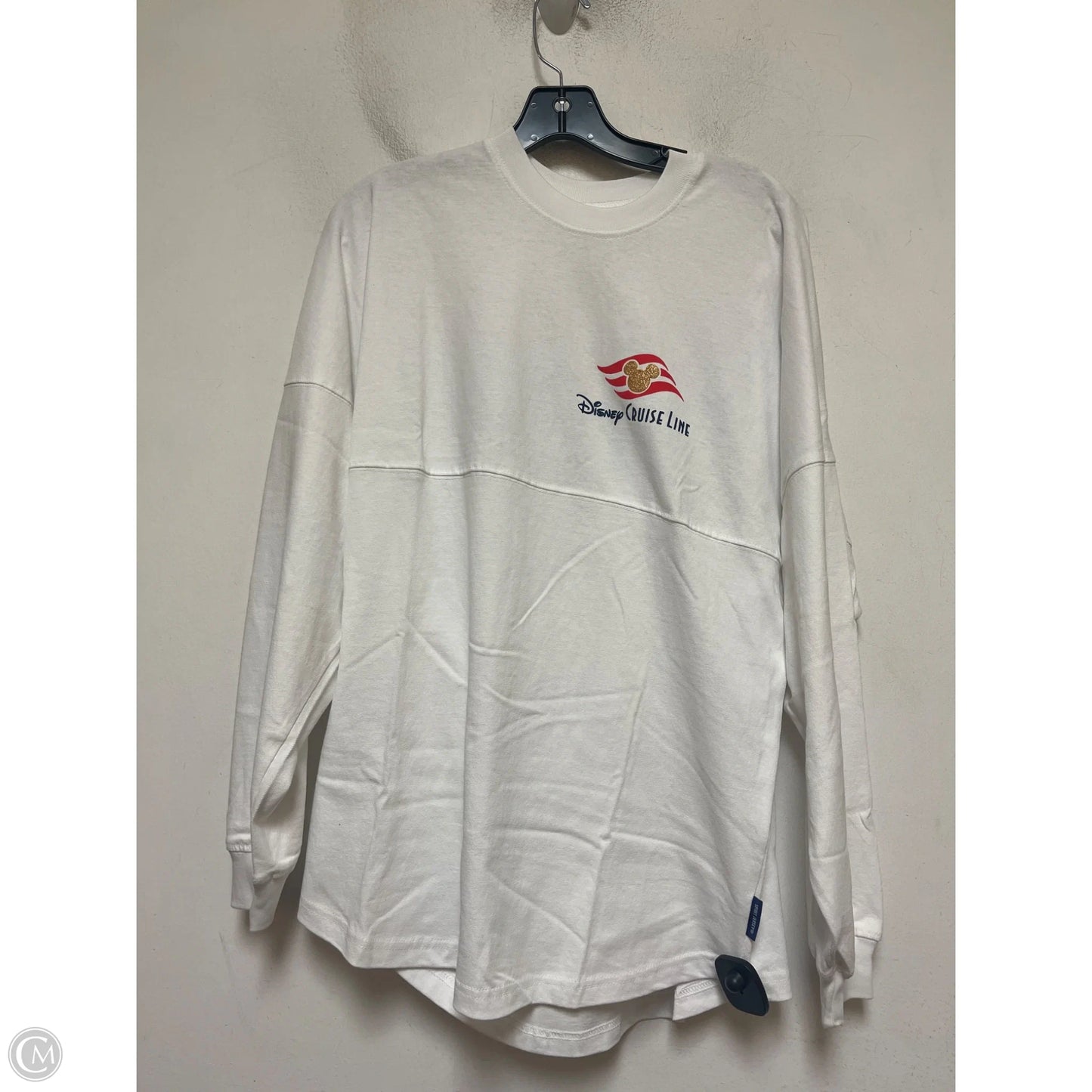 Top Long Sleeve By Disney Store In Blue & White, Size: S