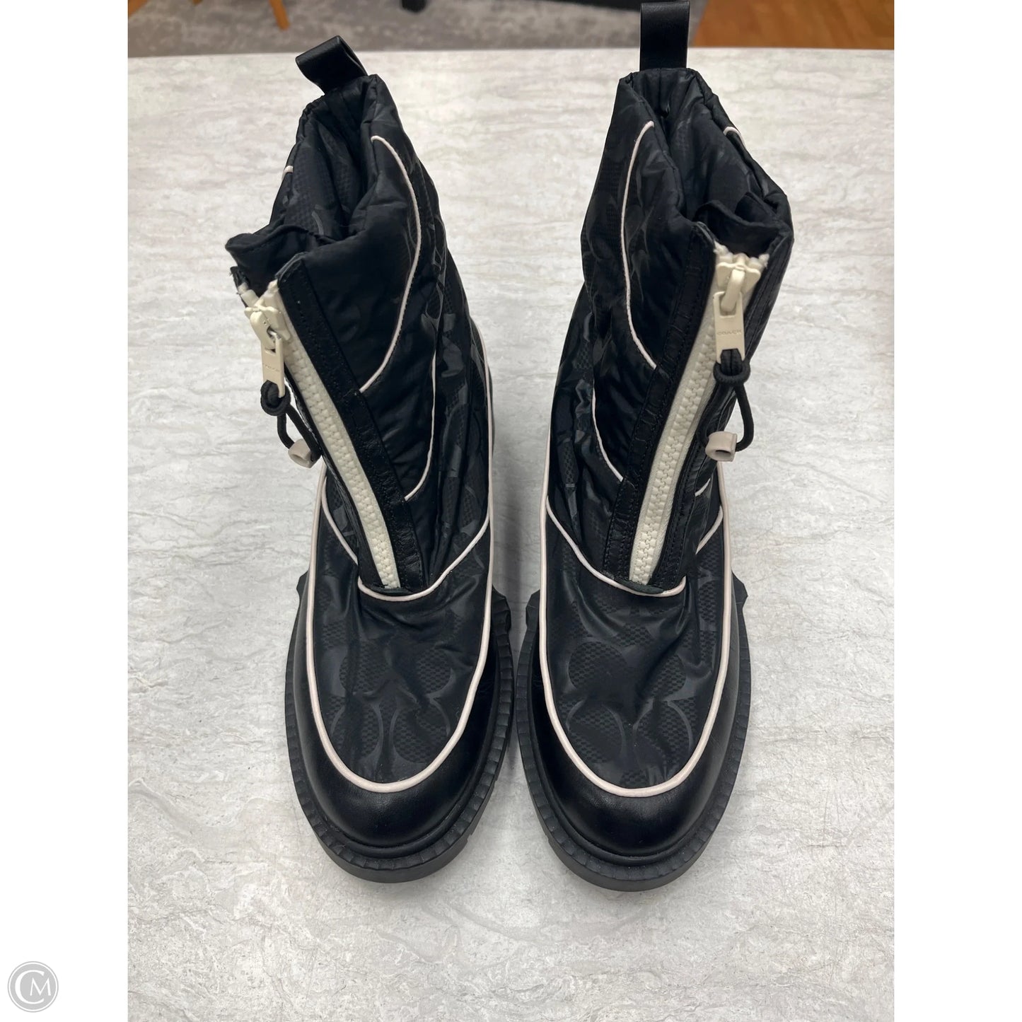 Boots Designer By Coach In Black, Size: 7