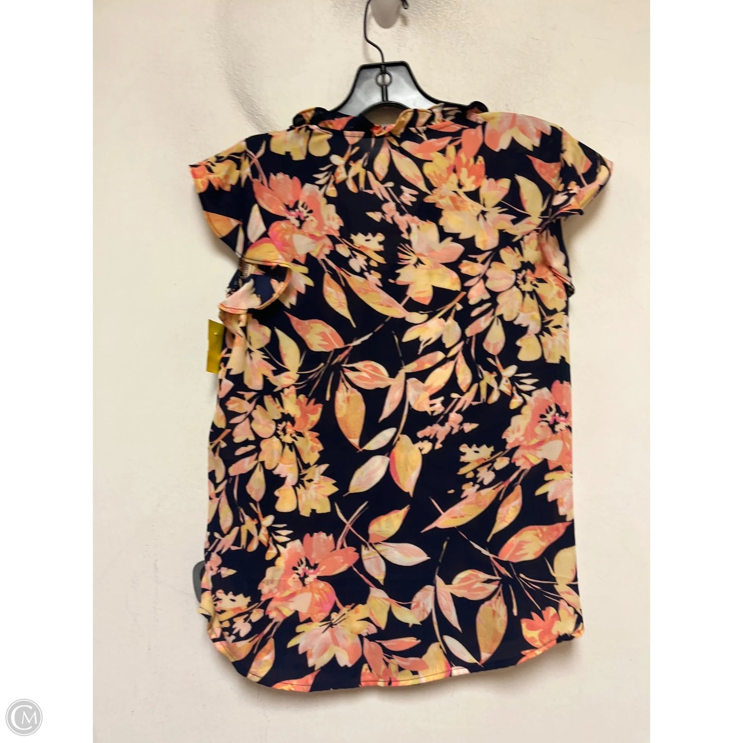 Top Short Sleeve By Anne Klein In Floral Print, Size: Xs