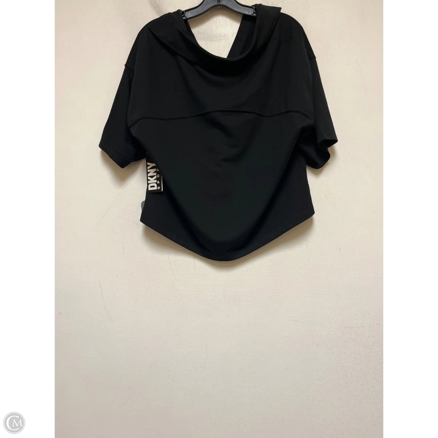 Top Short Sleeve By Dkny In Black, Size: M