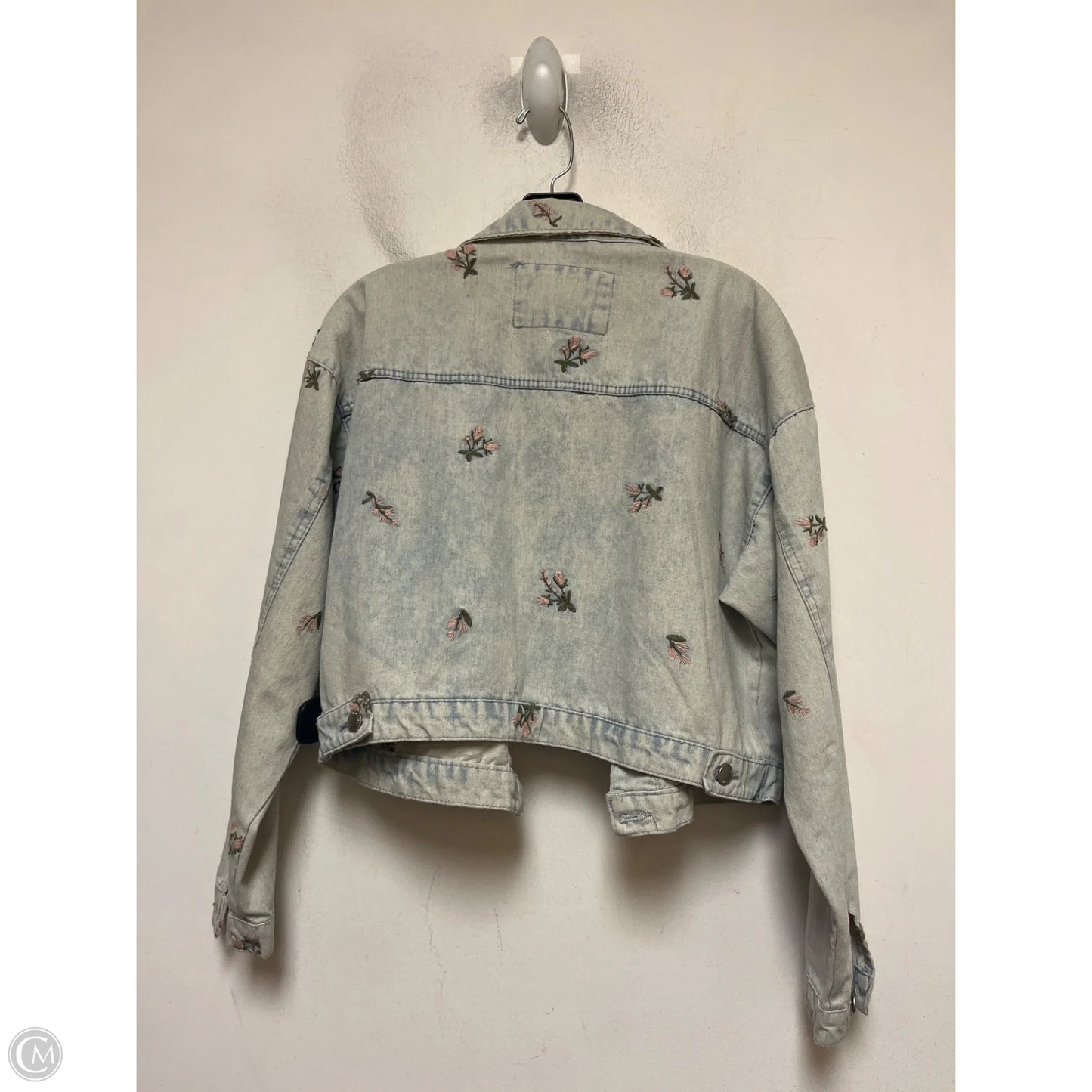 Jacket Denim By Sincerely Jules In Floral Print, Size: L