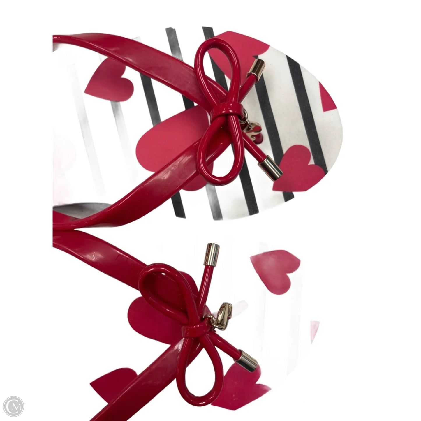 Sandals Designer By Kate Spade In Black & Red, Size: 6