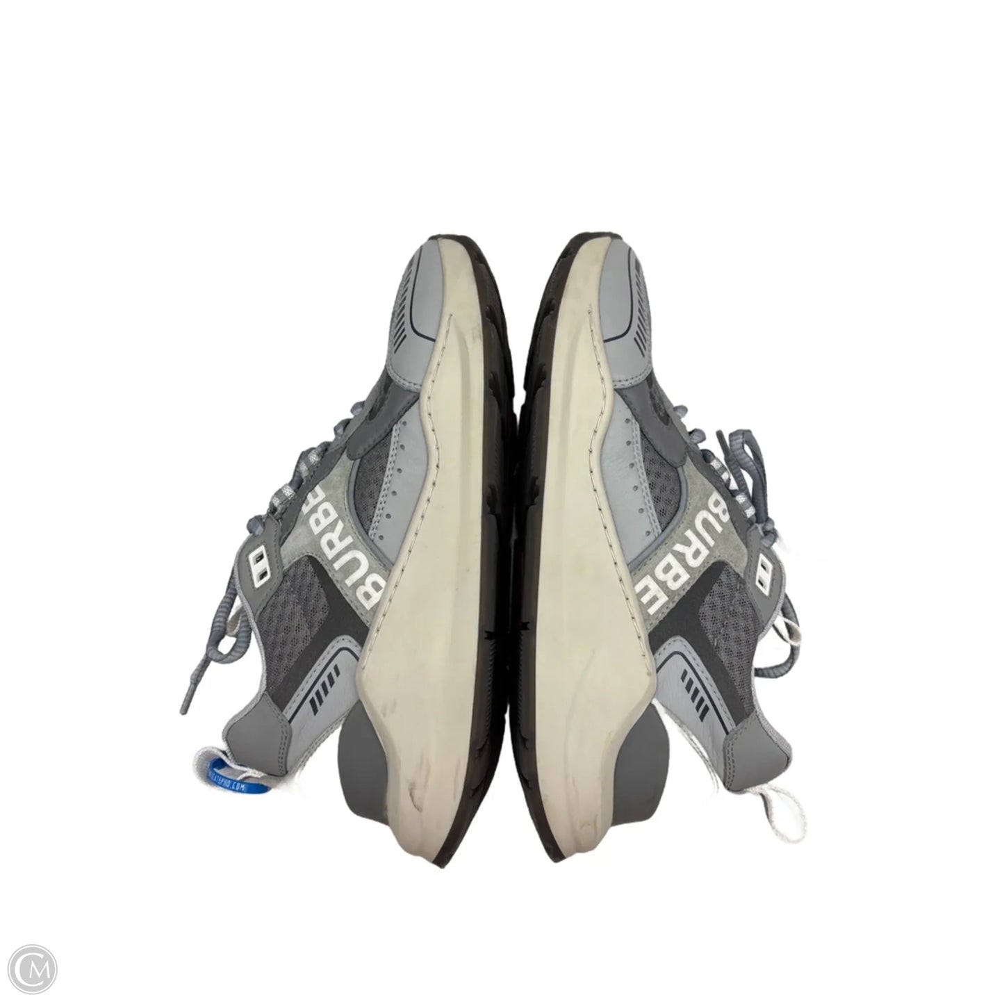 Shoes Luxury Designer By Burberry In Grey, Size: 9