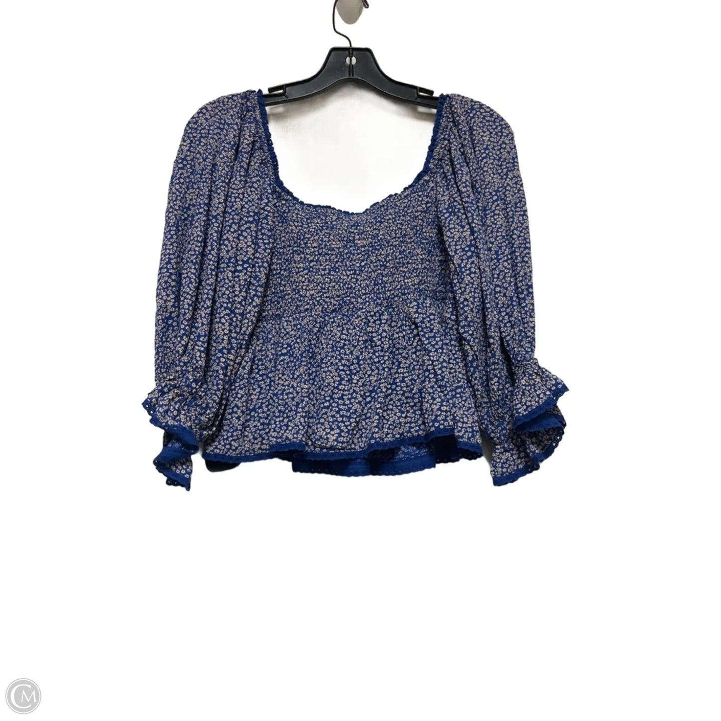 Top Short Sleeve By Free People In Floral Print, Size: Xs