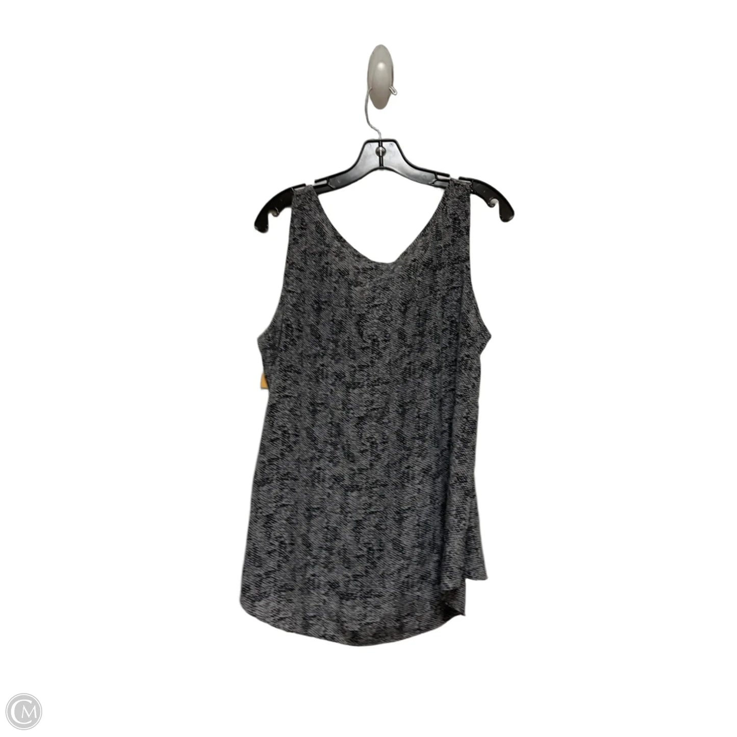 Top Sleeveless By Eileen Fisher In Black & Grey, Size: L