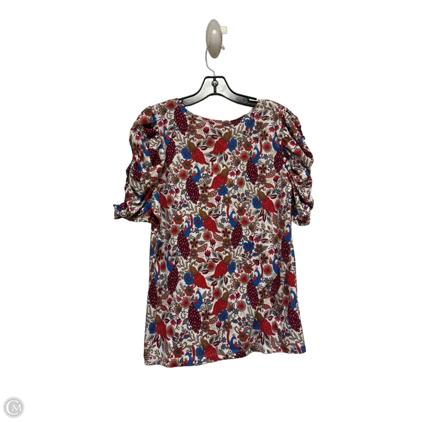 Top Short Sleeve By Loft In Paisley Print, Size: M