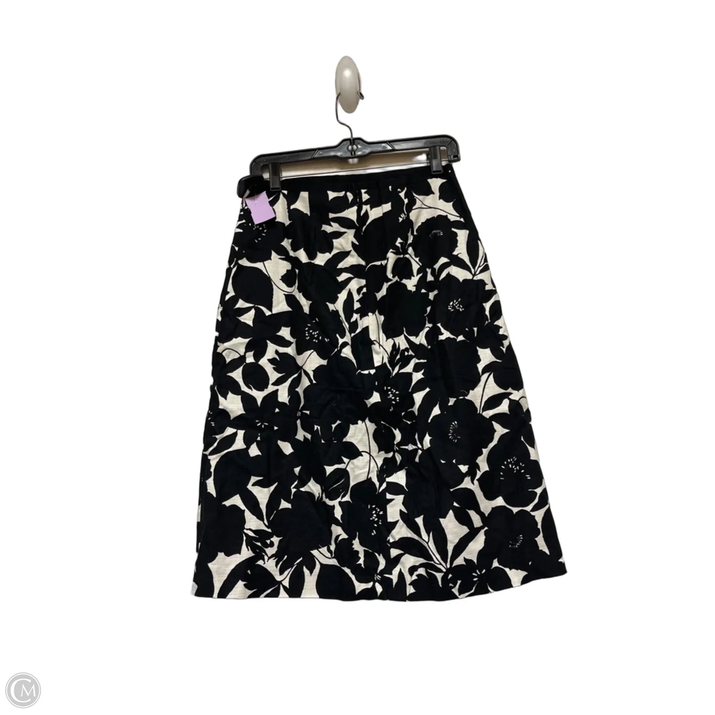 Skirt Midi By Ann Taylor In Black & White, Size: 2