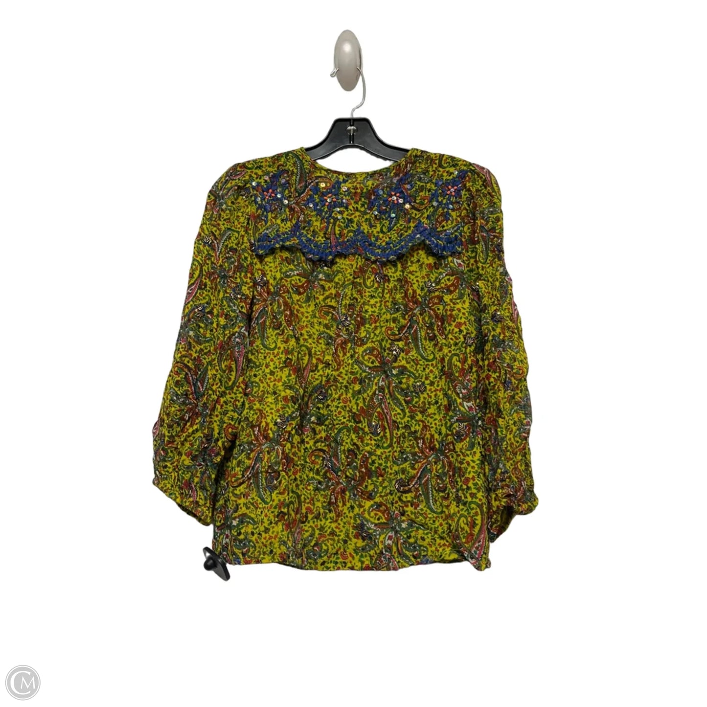 Top Long Sleeve By Anthropologie In Paisley Print, Size: S