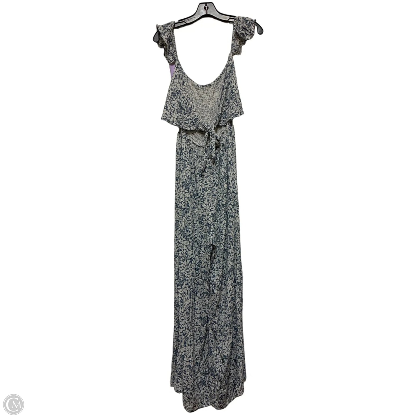 Jumpsuit By Clothes Mentor In Blue & White, Size: L