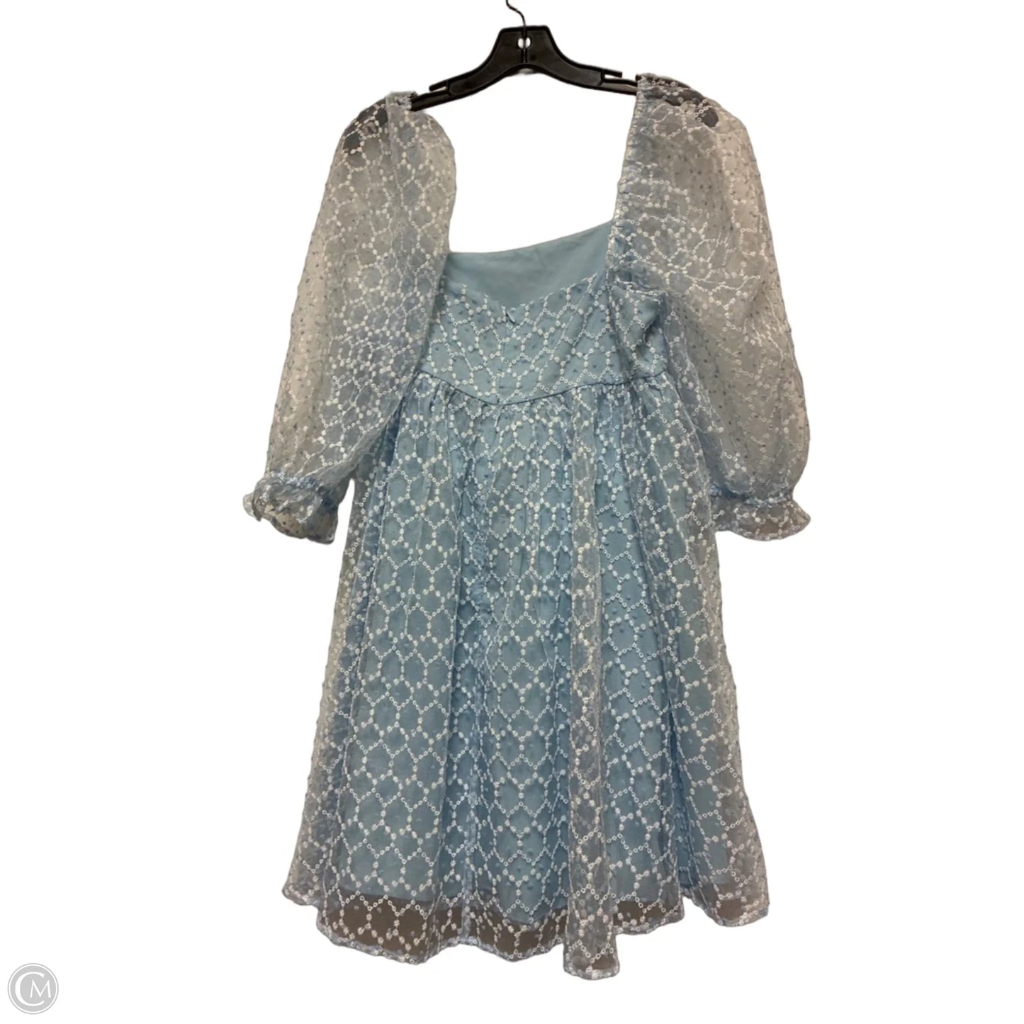 Dress Casual Short By Storia In Blue & White, Size: L