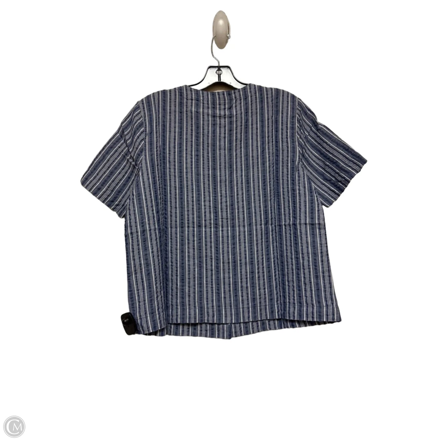 Top Short Sleeve By Appleseeds In Striped Pattern, Size: M