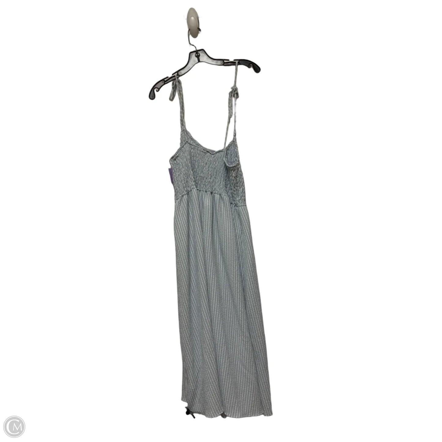 Dress Casual Midi By Divided In Blue & White, Size: L