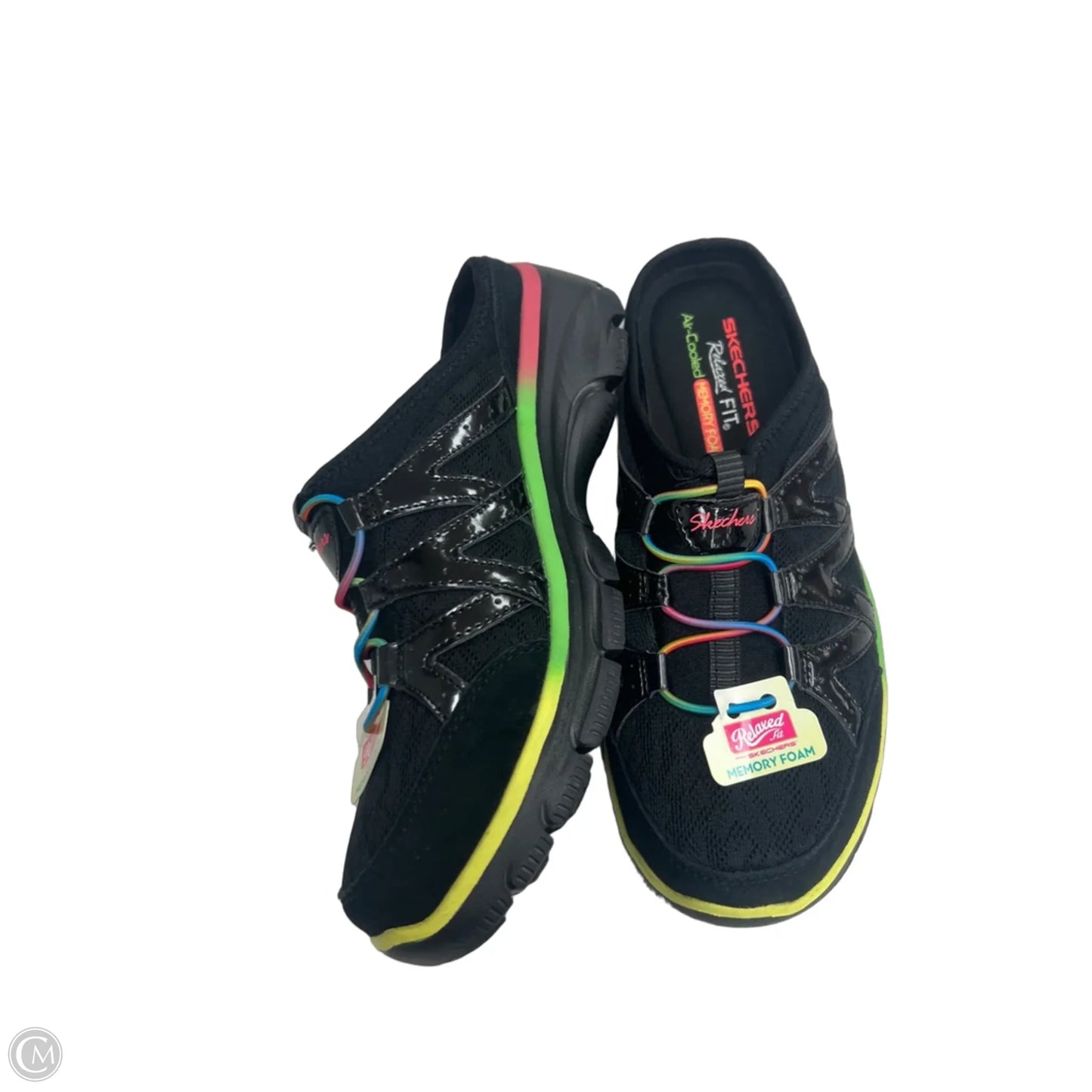 Shoes Flats By Skechers In Rainbow Print, Size: 8