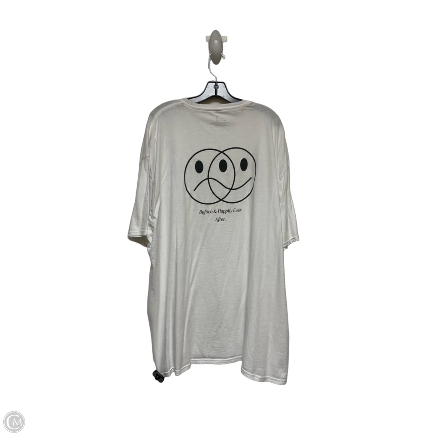 Top Short Sleeve Basic By Clothes Mentor In Black & White, Size: 3x