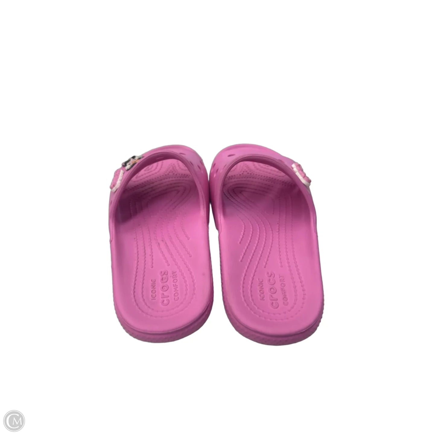 Sandals Flats By Crocs In Pink, Size: 8