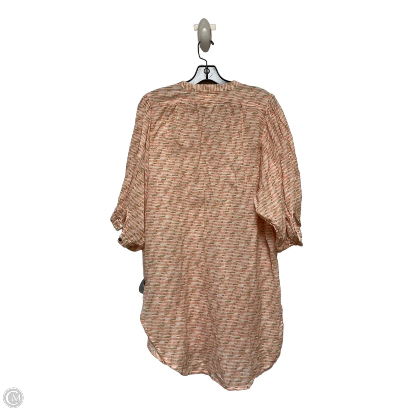 Top Short Sleeve By Maeve In Green & Orange, Size: Xxs