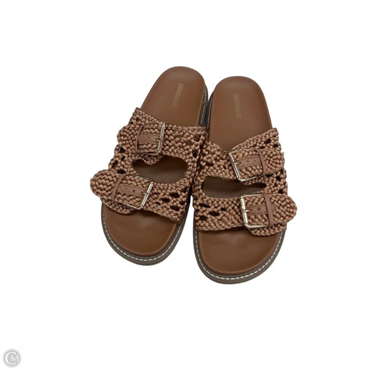 Sandals Flats By Cushionaire In Brown, Size: 8.5