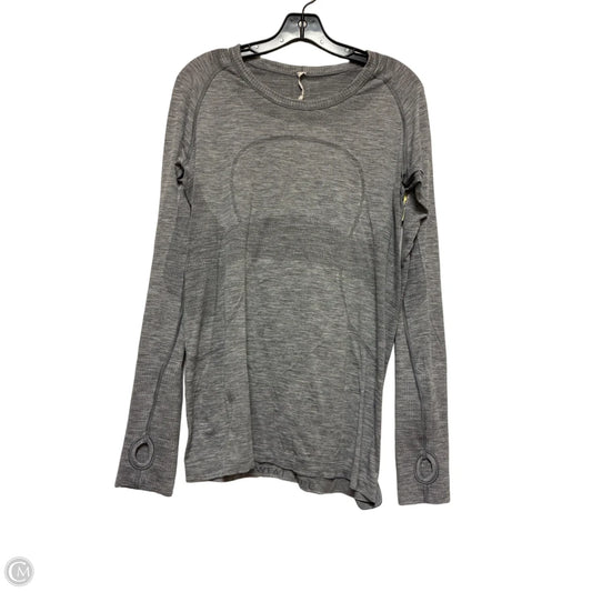 Athletic Top Long Sleeve Crewneck By Lululemon In Grey, Size: 10