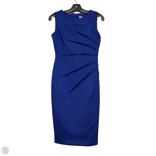 Dress Casual Midi By Calvin Klein In Blue, Size: Xs