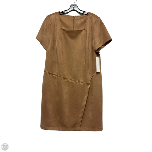 Dress Casual Midi By Calvin Klein In Brown, Size: 2x