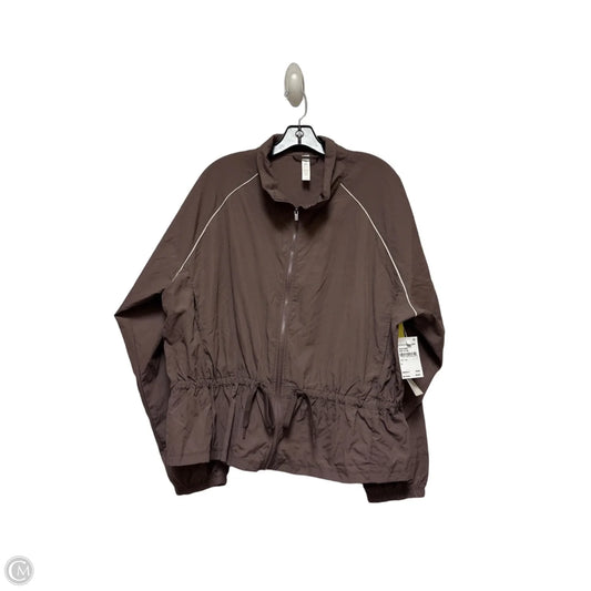 Jacket Windbreaker By Zella In Brown, Size: Xl