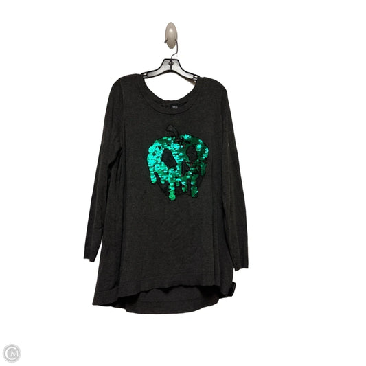 Top Long Sleeve By Disney In Grey, Size: L